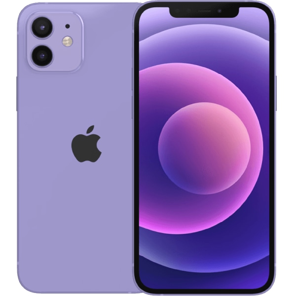 iPhone 12 Purple 128 GB Klass A 100% batteri (refurbished)