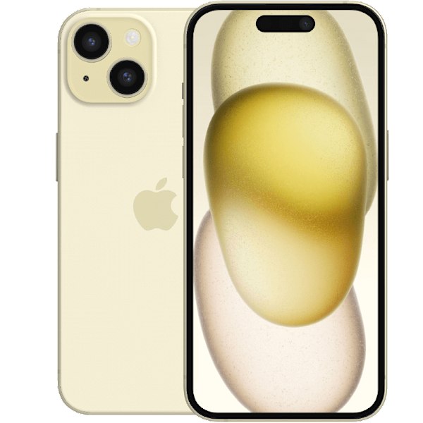 iPhone 15 Yellow 128 GB Klass A 100% batteri (refurbished)