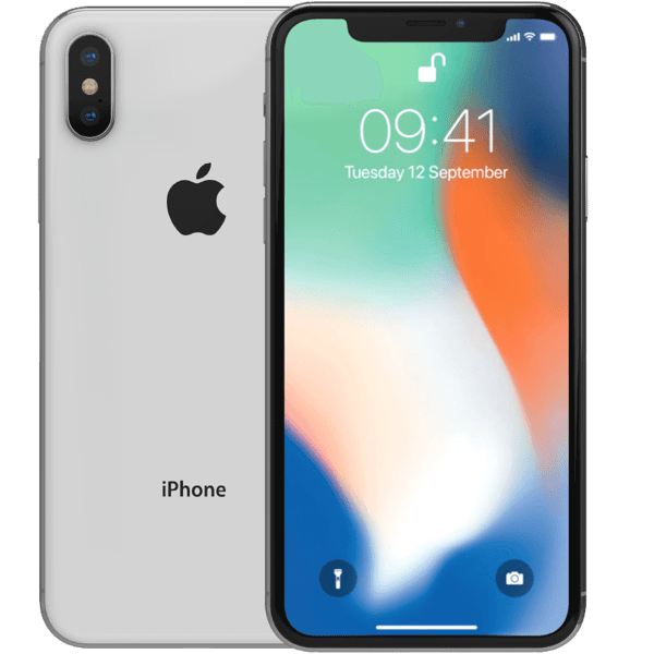 Apple iPhone X Silver 64 GB Klass B Nytt batteri (refurbished)