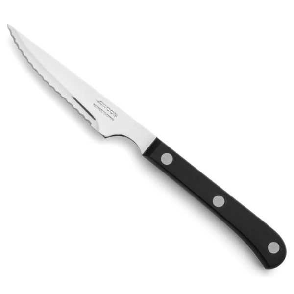 ARCOS Steak Basic - Steakknivar (115 / 225 mm) - Rostfritt stål / Svart polyoximetylen