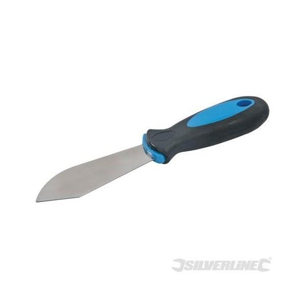 Spackelbladskniv - SILVERLINE - 38 mm - hög kvalitet - bekvämt bi-material gummerat handtag