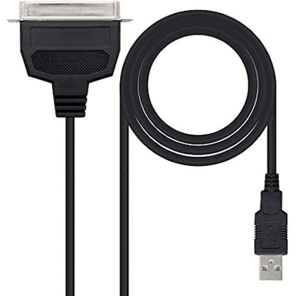 NanoCable 10.03.0001 - USB till parallell skrivarkonverterare, svart, 1,5 meter