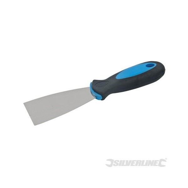 Gipskniv - SILVERLINE - 50 mm - Flexibelt blad och bi-material gummerat handtag