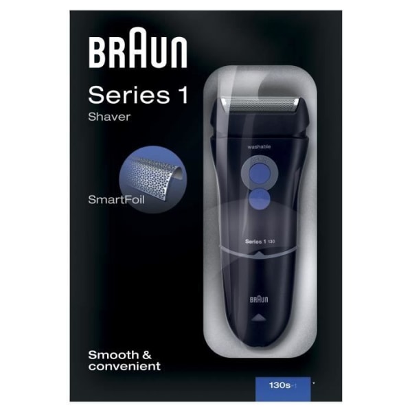 BRAUN Series 1 130s-1 elektrisk rakapparat - smalt precisionshuvud - tvättbar - trimmer för långt hår
