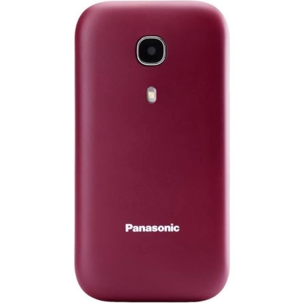Panasonic KX-TU400 Clamshell Mobiltelefon för Seniorer Röd