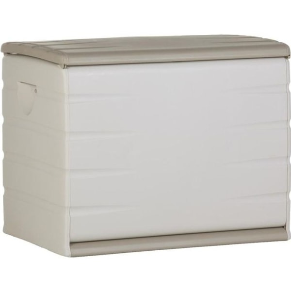 PLASTIKEN Chest 260L inomhus/utomhus Funktionell och estetisk hänglåsbar med hjul Beige Beige