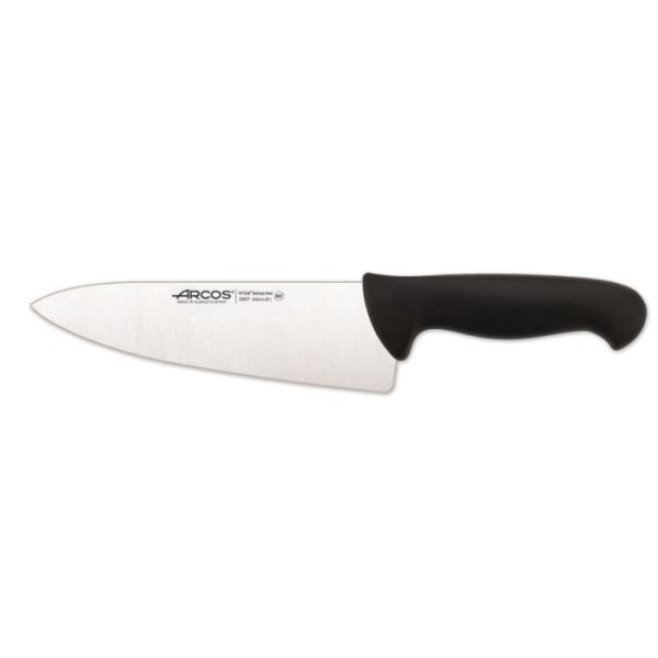 Arcos Couleur - Prof 290725 kockkniv i Nitrum rostfritt stål och ergonomisk svart polypropen mango med 20 cm blad,