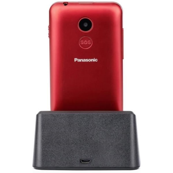 Panasonic KX-TU155 Mobiltelefon för seniorer röd