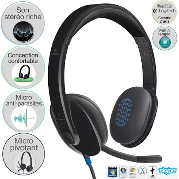 Logitech Wired USB Stereo Headset - H540