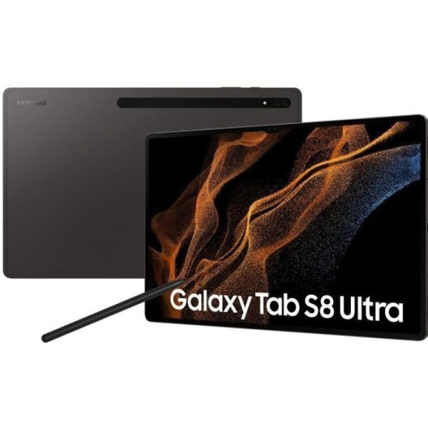 Pekskärmsplatta - SAMSUNG - Galaxy Tab S8 Ultra - 14,6" - RAM 12GB - 256 GB - Antracit - 5G - S Pen ingår