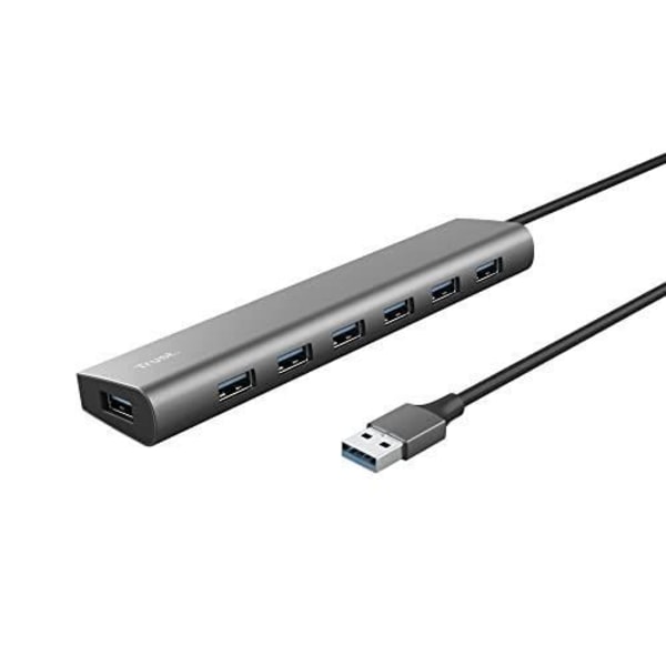 TRUST HALYX USB HUB 7 PORTAR USB-A 3.2 GEN 1, DATAHUB MED STRÖMPORT