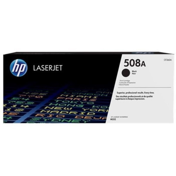 HP 508A svart original LaserJet-tonerkassett (CF360A) för HP Color LaserJet Enterprise M552/M553/M577