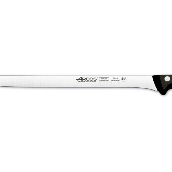 Arcos UNIVERSAL skinkkniv + gevärslåda i rostfritt stål