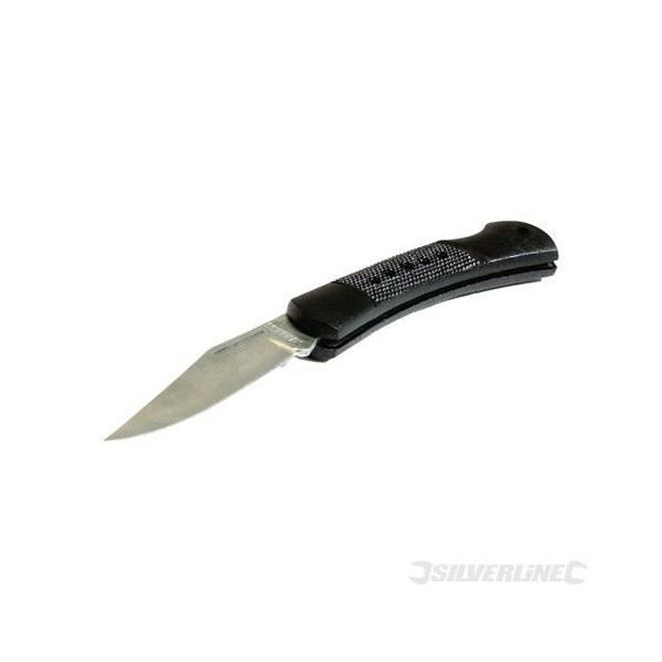 Fickkniv - SILVERLINE - 60 mm - Blad av rostfritt stål - Rengörbart plasthandtag