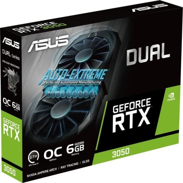 ASUS - Grafikkort - GeForce RTX 3050 OC Edition 6GB GDDR6
