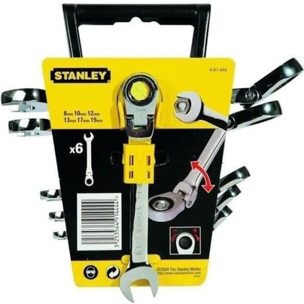 STANLEY kombinationsspärrnyckel - 4-91-444 - 6 delar från 8 till 19 mm
