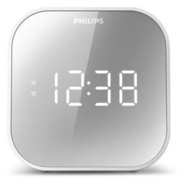 Philips TAR4406 Klockradio - Spegelfinish - Digital FM-tuner - USB-laddare