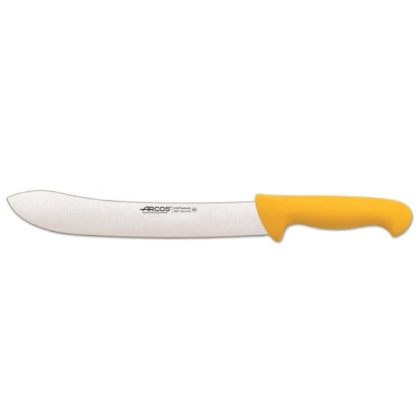 Slaktkniv Arcos Color - Prof 292700 i Nitrum rostfritt stål och mangogul polypropen ergonomisk med blad av