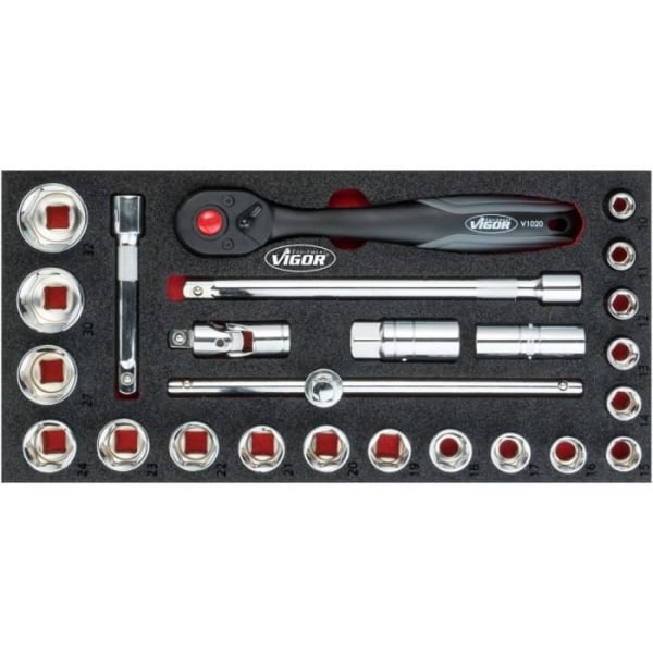 Vigor 1-2" Socket Tool Set - V4975