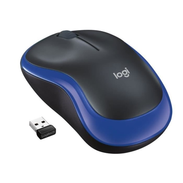 Trådlös mus - Logitech - M185 - Optisk - Blå