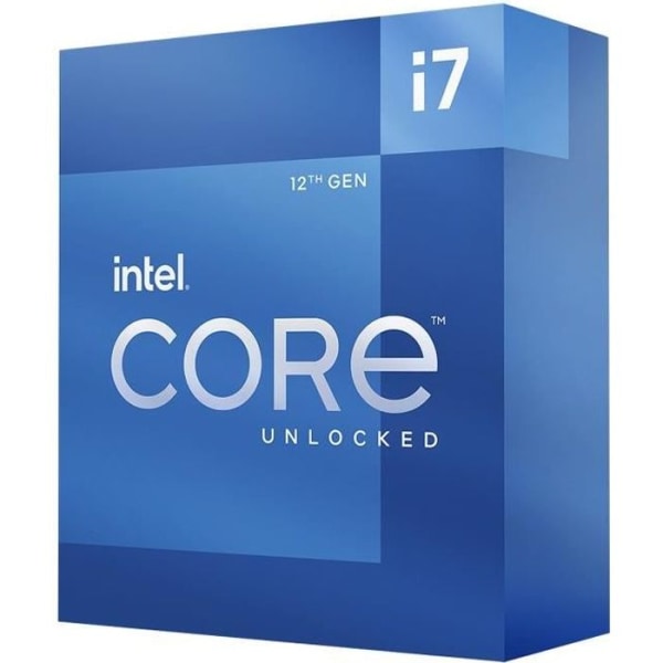 Processor - INTEL - Core i7-12700K - 12 kärnor (8P+4E) - Sockel LGA1700 - Chipset Series 600 - TDP 125W (BX8071512700K)