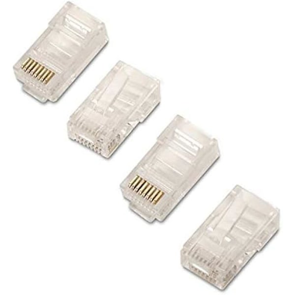 AISENS A138 – 0292 – 8-tråds RJ45-kontakt (100 enheter) Färg Transparent