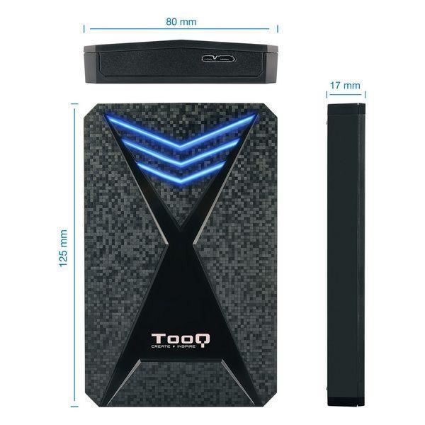 TooQ TQE-2550BL 2,5" USB 3.0 hårddiskhölje svart