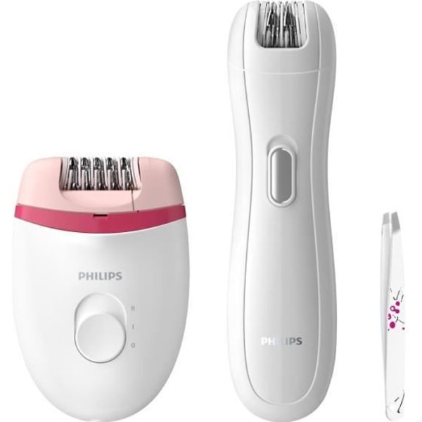 PHILIPS BRP506/00 Hårborttagningsset för kropp, ansikte och bikini - Satinelle Compact Electric Epilator + Trimmer för känsliga områden