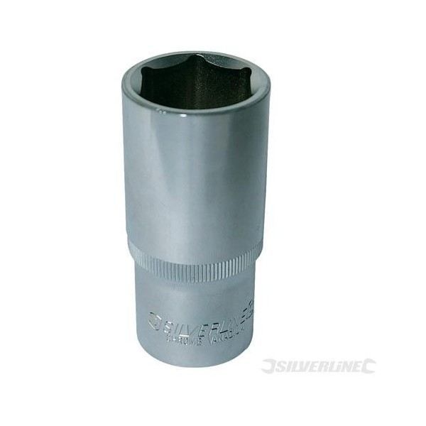 Djup metrisk hylsa 1/2" - 19 mm Silverline