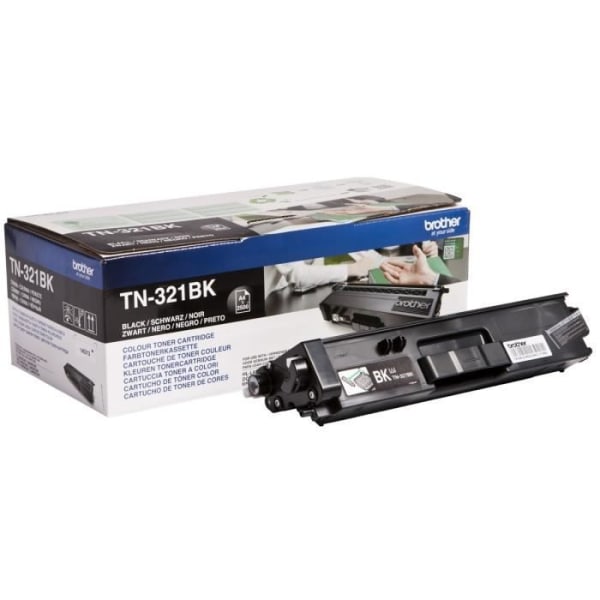 BROTHER TN-321BK svart tonerkassett - Standardkapacitet 2 500 sidor - Paket med 1