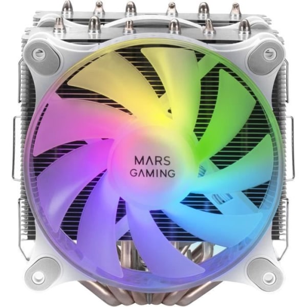 Mars Gaming MCPU-XT RGB CPU-kylare - vit - 12 cm