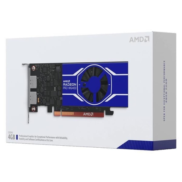 4 GB GDDR6 - 2 DisplayPort - PCI-Express 4.0 x4 (AMD Radeon Pro W6400)
