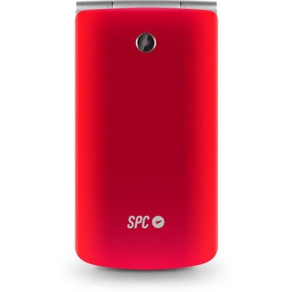 SPC Opal - Clamshell mobiltelefon, stor skärm, stora bokstäver och nycklar, extra hög volym, fjärrkonfiguration, röd