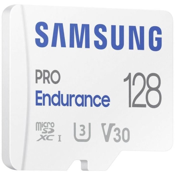 Samsung PRO Endurance 128 GB microSDXC-kort Class 10, UHS-Class 3, v30 Video Speed Class 4K-videokompatibilitet, med