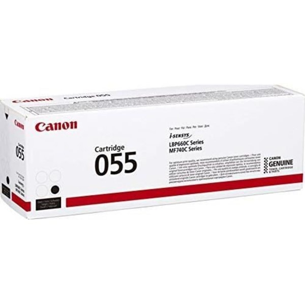 CANON 055 svart tonerkassett för i-SENSYS MF744Cdw, MF742Cdw, LBP663Cdw, LBP664Cx, MF746Cx