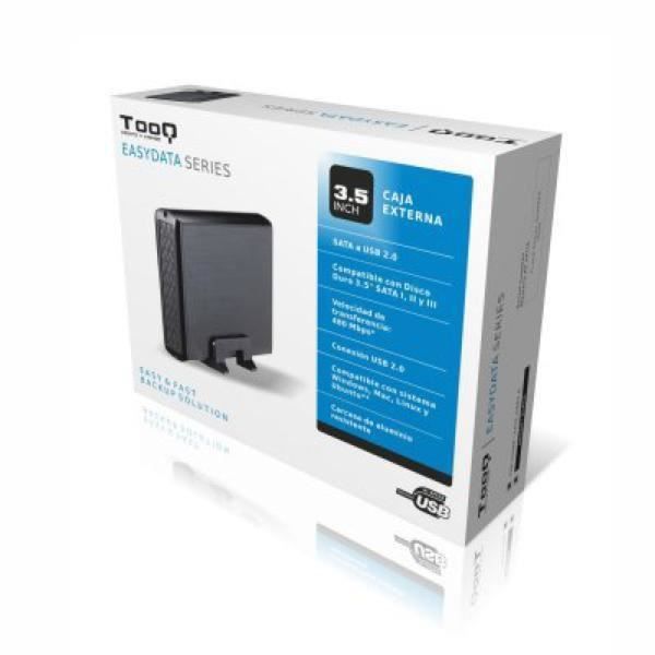 TooQ TQE-3509B hårddiskhölje - SATA-600 - USB 2.0 - Svart