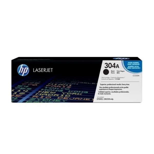 HP 304A (CC530A) svart tonerkassett för HP Color LaserJet CP2025/CM2320MFP-skrivare