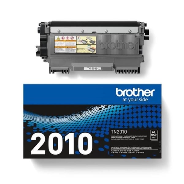 Brother TN-2010 svart tonerkassett - 1000 sidor - Kompatibel HL-2130 och DCP-7055