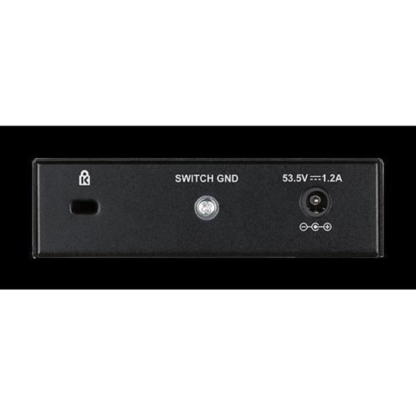 D-LINK DGS-1005P Desktop Switch - 5-Port Gigabit PoE+ - Svart
