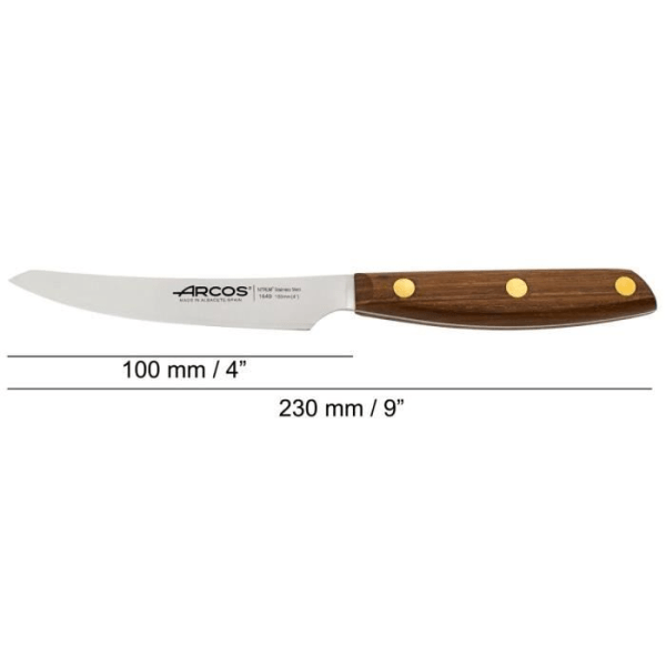 ARCOS Nordika - Steakkniv (100 mm) - Nitrum® rostfritt stål / Ovangkol trä