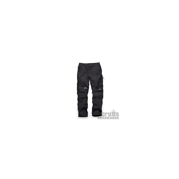 Scruffs - Svarta Pro Flex Plus Arbetsbyxor - Storlek 40 S