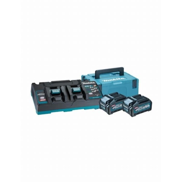 Makita 40V Li-ion MAX Set med 2st 4.0Ah batterier - Laddare - Mbox - 191U00-8