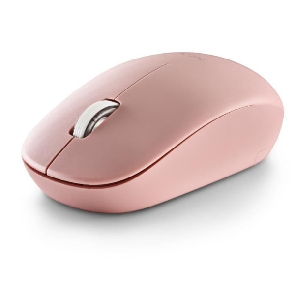 NGS FOG PRO PINK: 1000 DPI trådlös optisk mus med USB-anslutning. Tysta knappar. Rosa färg.