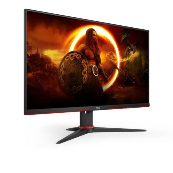 PC Gamer Monitor - AOC - 24G2SAE/BK - 23,6" VA FHD 1ms 165Hz HDMI DisplayPort VGA-högtalare Pivot Freesync Premium