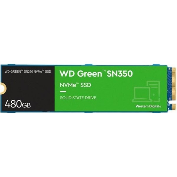 WESTERN DIGITAL - Grön SN350 - Intern Solid State Drive - 480 GB - M.2 - WDS480G2G0C