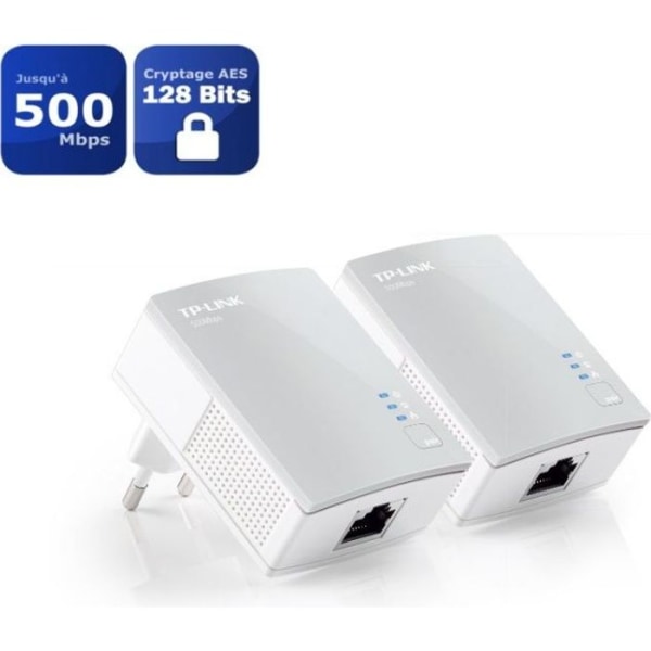 TP-Link TL-PA4010 KIT kit med 2 CPL 600 Mbps med 1 Ethernet-port - Idealisk lösning för att njuta av multi-TV-tjänsten hemma