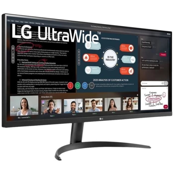 UltraWide PC-skärm - LG - 34WP500 - 34" UWFHD - IPS-panel - 5 ms - 75 Hz - 2 x HDMI - AMD FreeSync