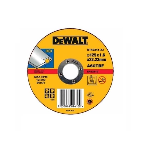 DEWALT DT43906-QZ extrem kapskiva i rostfritt stål 125 x 1,6 mm