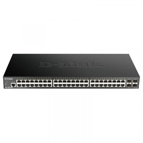 D-Link DGS 1250-52X - Switch - L3 Lite - smart - 48 x 10/100/1000 + 4 x 10 Gigabit SFP+ - rackmonterad