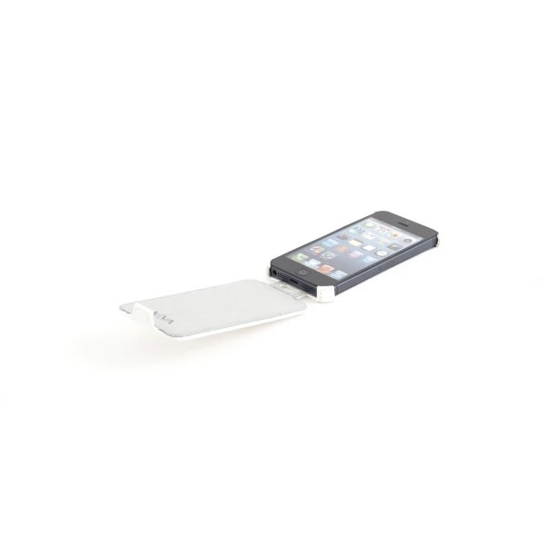 Iphone 5/5s fodral - ultraslim och snap in-funktion, äkta läder vit